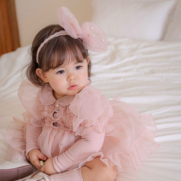 P0347 小珍珠蝴蝶結Hairband