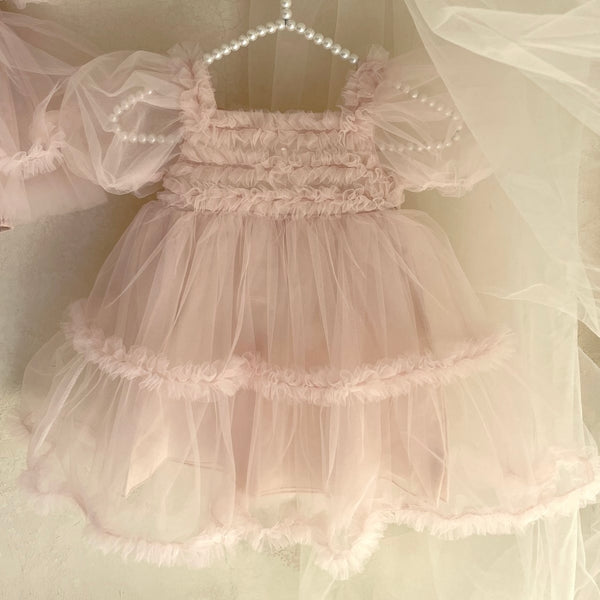 K0610 粉紅色蛋糕紗裙 2-3Y