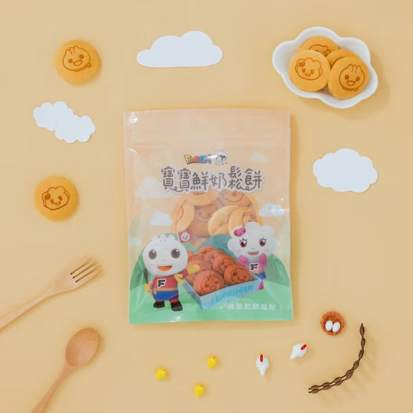 【限時團購】Food超人鮮奶鬆餅 20入 12m+