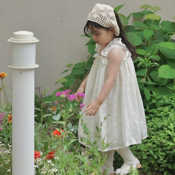 K0608 蝴蝶袖碎花裙 1-2Y