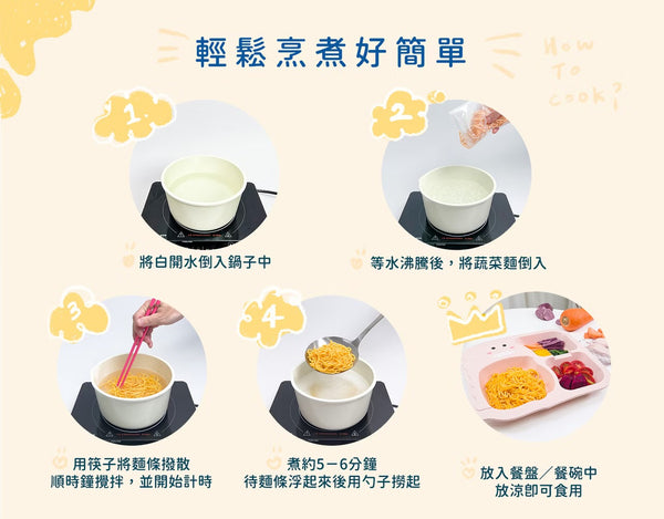 【限時團購】彩虹蔬菜麵 7m+ 10入￼￼