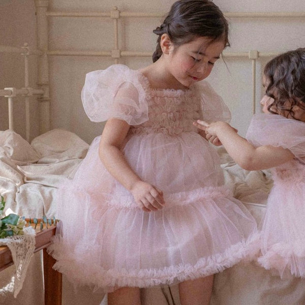 K0610 粉紅色蛋糕紗裙 2-3Y