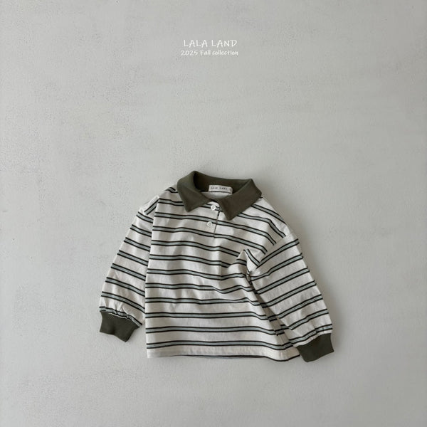 K0616 Polo領間條上衣