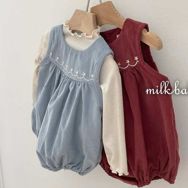 B0438 薄燈芯絨連身衣