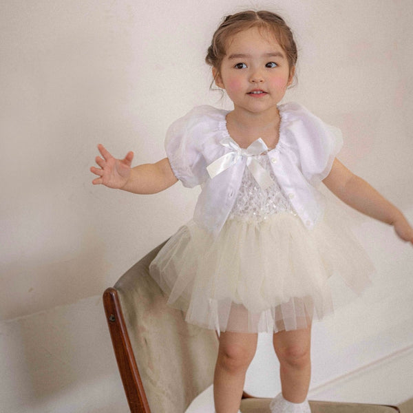 K0609 短袖蝴蝶結外套 1-2Y / 2-3Y