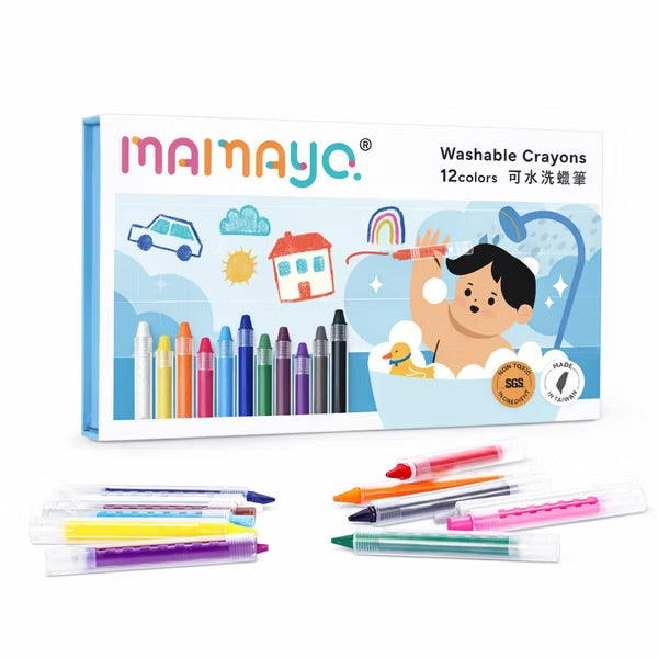 [限時團購] Mamayo 洗澡/浴室蠟筆 12色