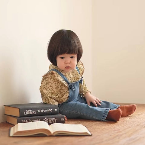 K0622 吊帶牛仔喇叭褲