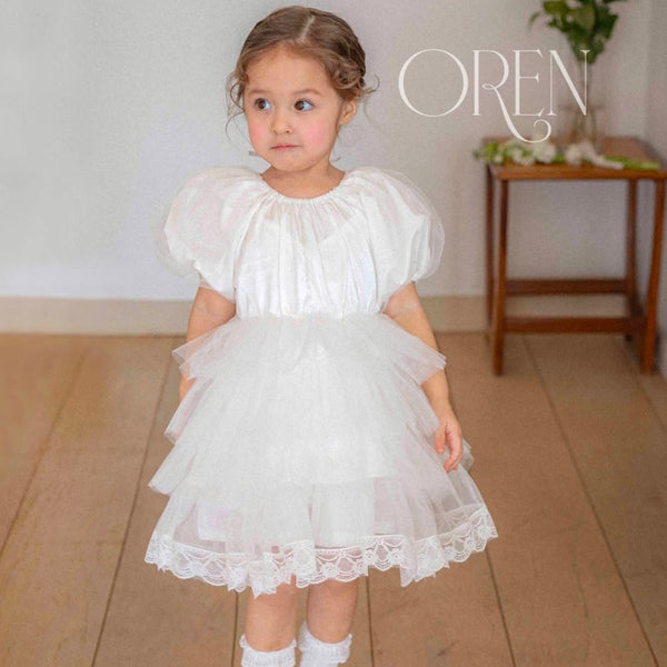 K0602 珠光面紗裙 1-2Y