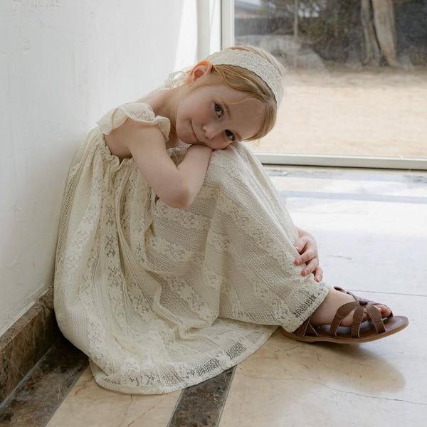 K0608 蝴蝶袖碎花裙 1-2Y