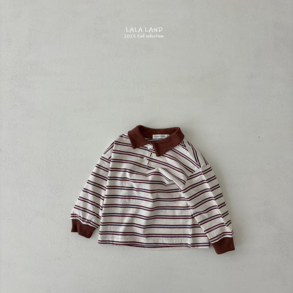 K0616 Polo領間條上衣