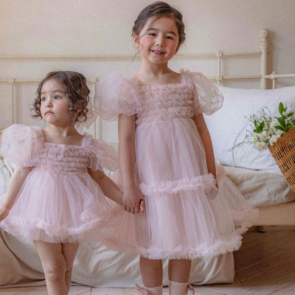 K0610 粉紅色蛋糕紗裙 2-3Y