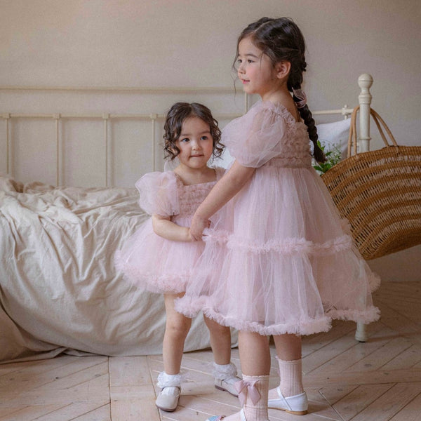 K0610 粉紅色蛋糕紗裙 2-3Y