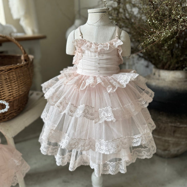 K0631 芭蕾舞風吊帶連身裙 1-2y / 2-3y