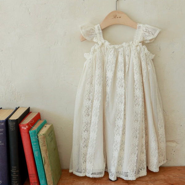 K0608 蝴蝶袖碎花裙 1-2Y