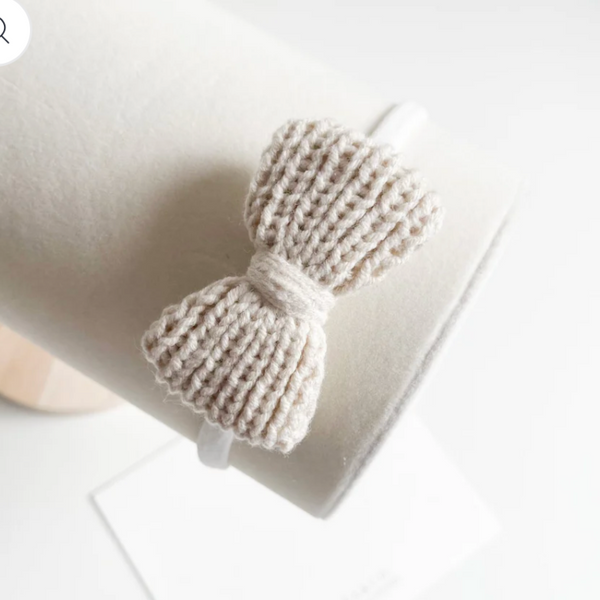 P0325 針織紋蝴蝶結Hairband