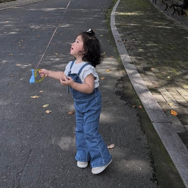 K0622 吊帶牛仔喇叭褲