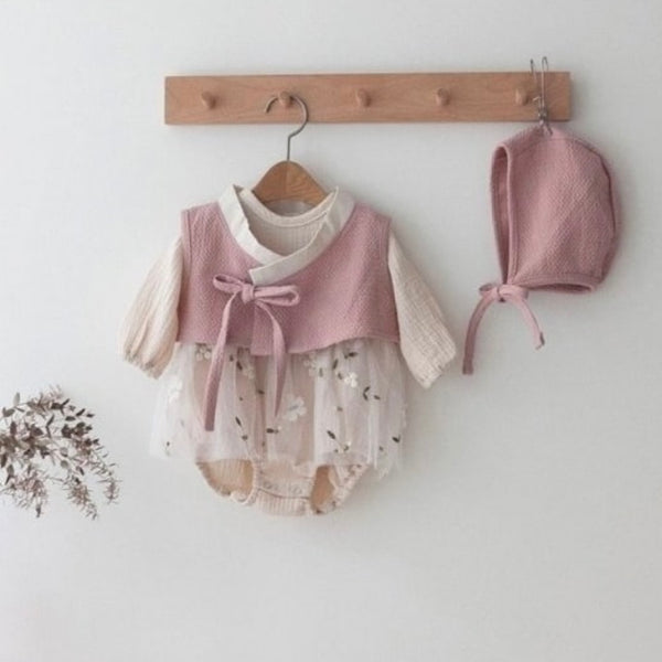 B0433 韓服連身衣三件裝 12-18m