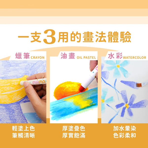 [荷花BB展同步] Mamayo 絲滑旋轉水蠟筆 36色