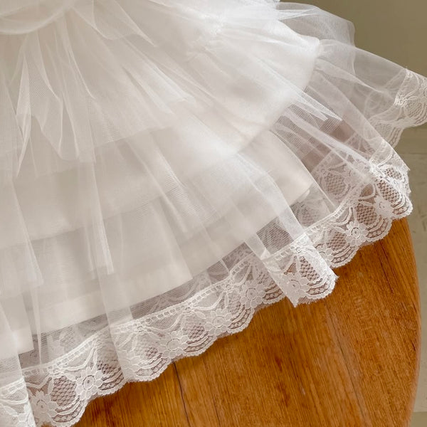 K0602 珠光面紗裙 1-2Y