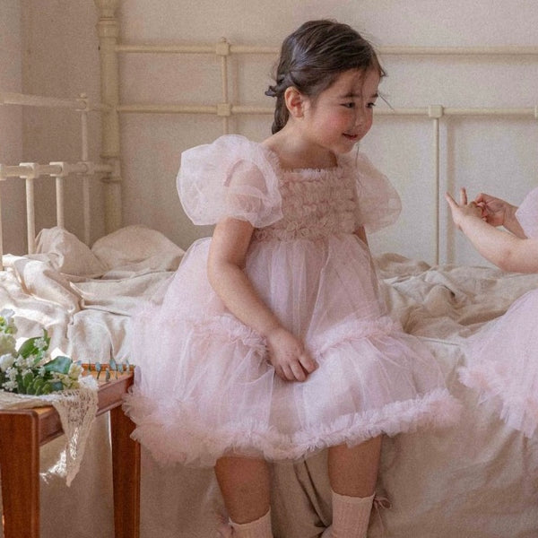 K0610 粉紅色蛋糕紗裙 2-3Y