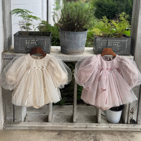 B0434 蝴蝶結絲帶連身衣