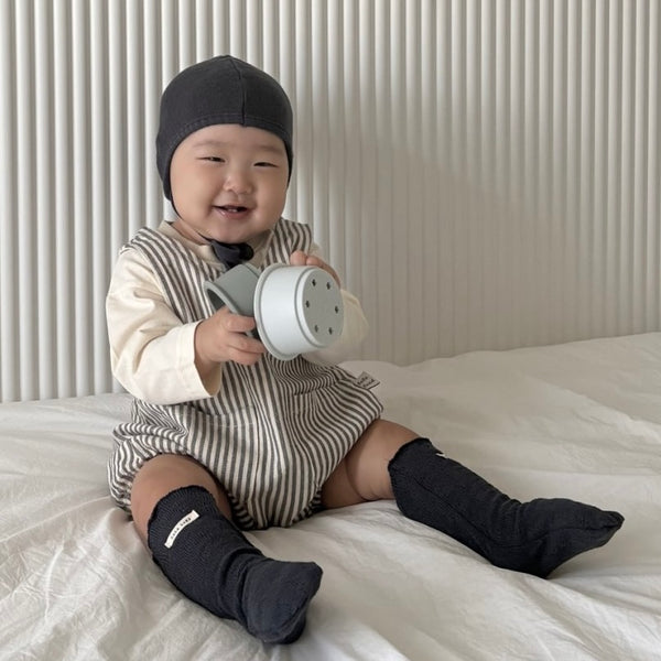 B0432 直條紋背心連身衣