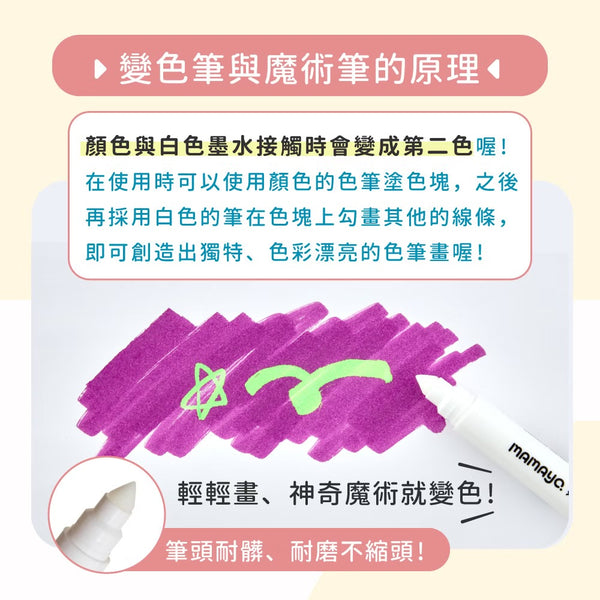 [限時團購] Mamayo 超神奇變色彩色筆 10色