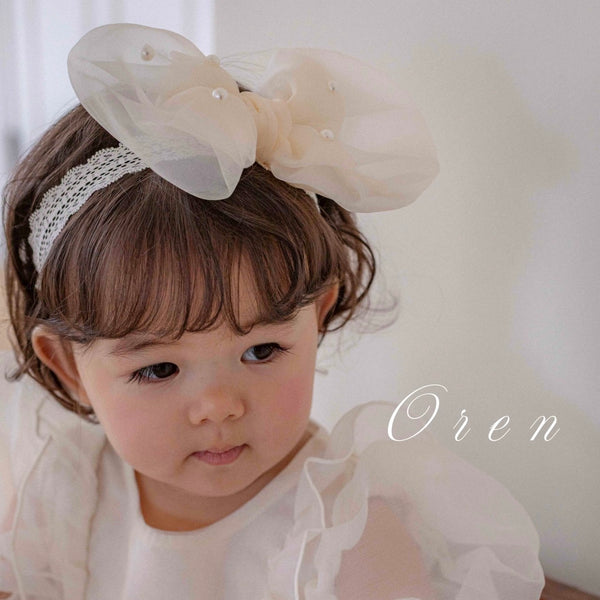 P0347 小珍珠蝴蝶結Hairband