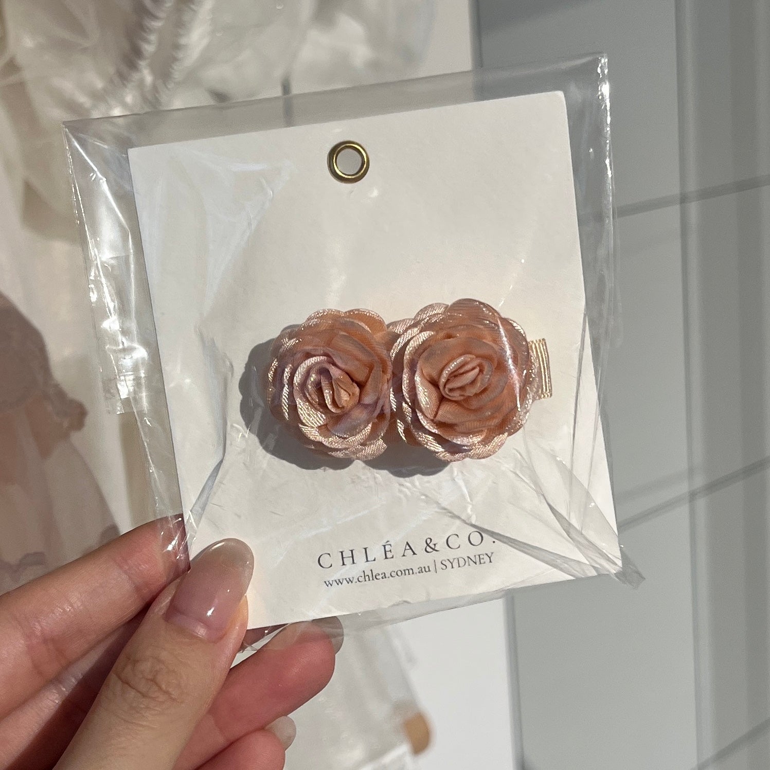 P0340 玫瑰花髮夾