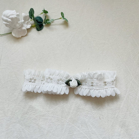 P0318 白色花花Hairband