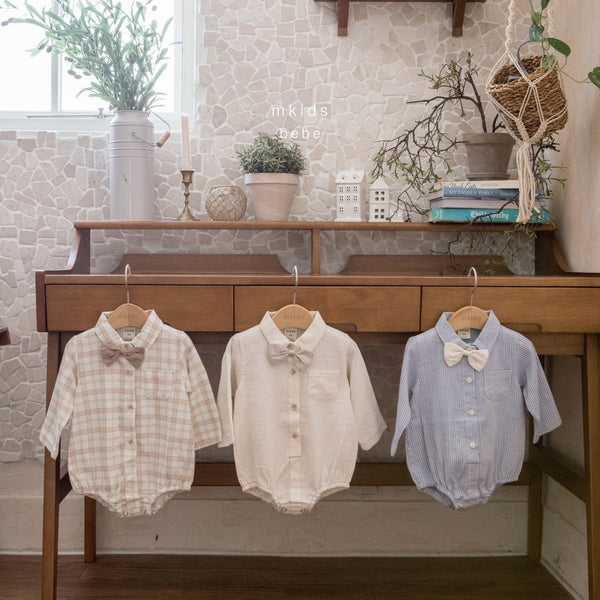 B0429 長袖領呔連身衣