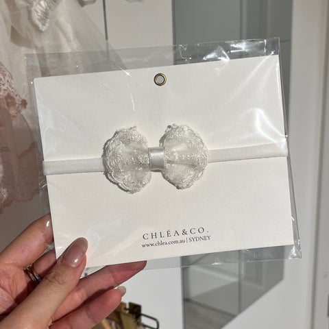 P0337 小Lace蝴蝶結Hairband