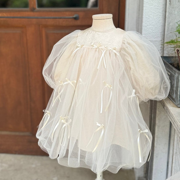 K0611 蝴蝶結絲帶連身裙