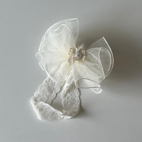 P0317 珍珠蝴蝶結Hairband