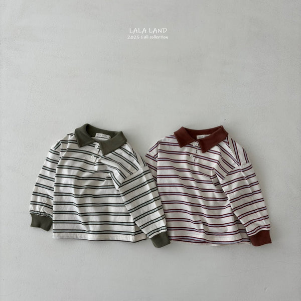 K0616 Polo領間條上衣