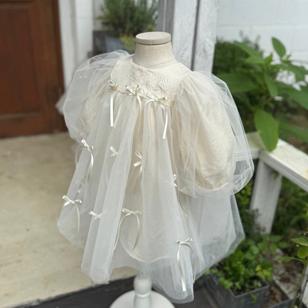 K0611 蝴蝶結絲帶連身裙