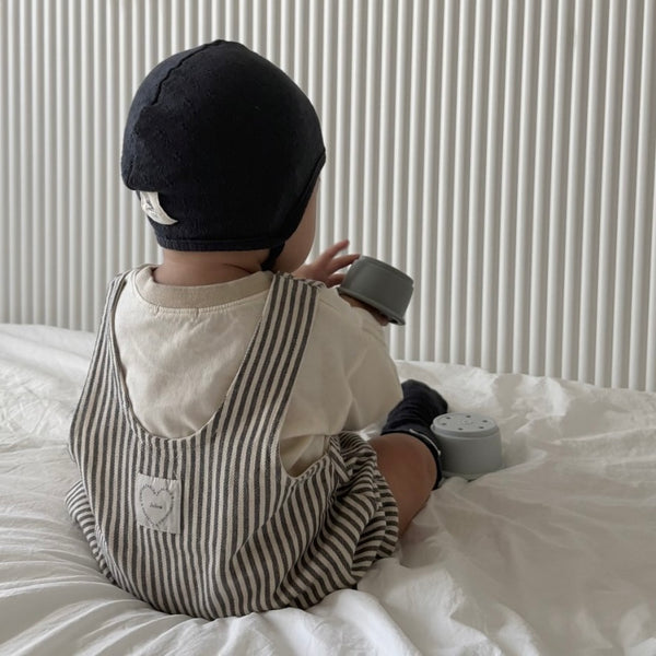 B0432 直條紋背心連身衣