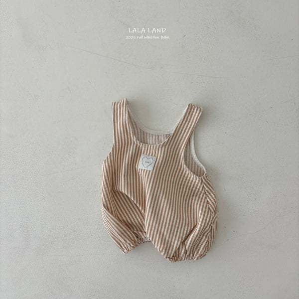 B0432 直條紋背心連身衣