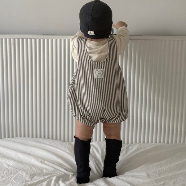 B0432 直條紋背心連身衣