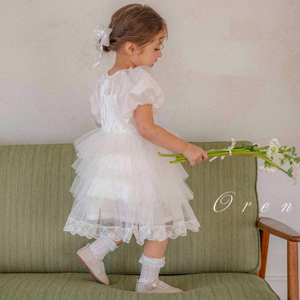 K0602 珠光面紗裙 1-2Y