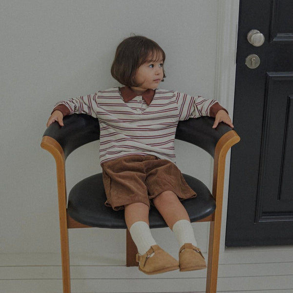 K0616 Polo領間條上衣