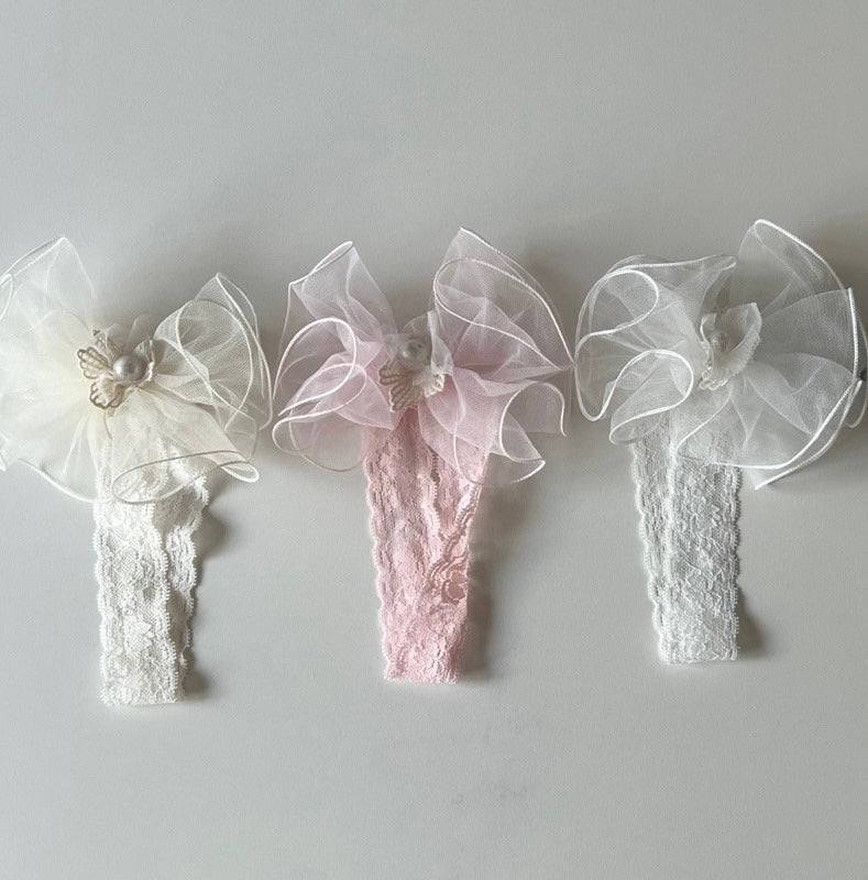 P0317 珍珠蝴蝶結Hairband