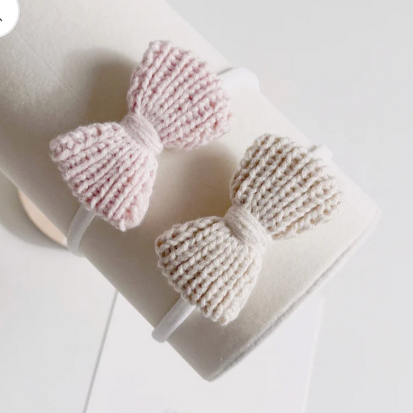 P0325 針織紋蝴蝶結Hairband