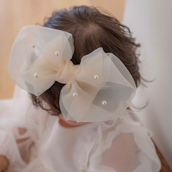 P0347 小珍珠蝴蝶結Hairband