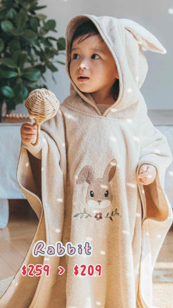 [限時團購] 韓國 Koongs連帽斗篷浴巾🧸