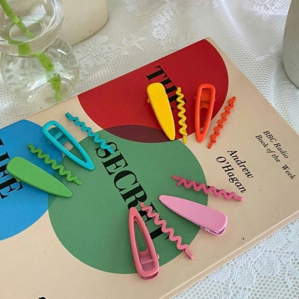 P0062 綠色髮夾四件裝