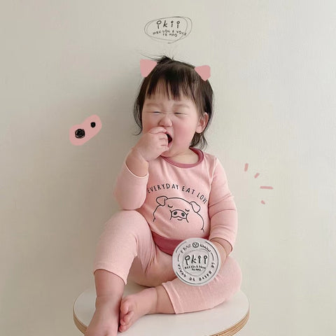 Ikii 039 Cute Pig Set 1-2Y